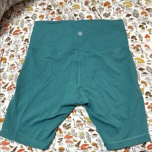 Lululemon Teal Biker Shorts